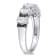 1 CT DEW Created Moissanite and 1/6 CT TW Black Diamond Semi Eternity
Ring in 10K White Gold