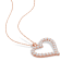 2 2/5 CT DEW Created Moissanite Heart Pendant with Chain in Rose Plated
Sterling Silver