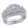 1/3 CT TW Diamond Vintage Bridal Set in Sterling Silver