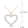 2 2/5 CT DEW Created Moissanite Heart Pendant with Chain in Yellow
Plated Sterling Silver