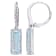 6-1/2ctw Sky Blue Topaz and White Sapphire Drop Earrings in Sterling Silver
