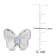 1/4 CT TGW Sky Blue Topaz Butterfly Stud Earrings in Sterling Silver