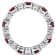 1 4/5 CT TGW Ruby and 5/8 CT TW Diamond Eternity Ring in 14K White Gold