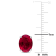 5 7/8 CT TGW Oval Created Ruby Stud Earrings in Sterling Silver