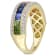 3 CT TGW Multi-Color Sapphire Ring in 14K Yellow Gold