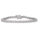 1 CT TW Diamond S-Shape Tennis Bracelet in Sterling Silver