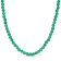 16 CT TGW Green Onyx Beaded Necklace with Yellow Plated Sterling Silver