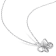 Diamond Floral Pendant with Chain in Sterling Silver