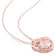 1 1/10 CTW White Topaz Heart Locket and Key Pendant in Rose Plated
Sterling Silver