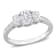 1 CT TW Diamond 3-Stone Engagement Ring in Platinum