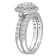 1 3/4 CT TGW Lab Grown Diamond Double Halo Bridal Set Ring in 14K White Gold