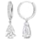 2 1/10 CT TGW Lab Grown Diamond Huggie Charm Earrings in 14K White Gold