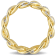 1/4ctw Diamond Link Ring in 18K Yellow Gold Over Sterling Silver