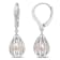 7-7.5 MM Freshwater Cultured Pearl and Diamond Accent Earrings in
Sterling Silver