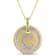 Diamond Initial "C" Pendant with Chain in 18K Yellow Gold Over
Sterling Silver