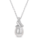 8.5-9MM Freshwater Cultured Pearl and Diamond Accent Pendant with Chain
in Sterling Silver