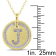 Diamond "J" Initial Pendant with Chain in 18K Yellow Gold Over
Sterling Silver