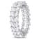 4 1/5 CT DEW Created Moissanite Eternity Band in Sterling Silver