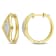 1/5 CT TW Diamond Pave Hoop Earrings in 10k Yellow Gold
