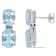 12 5/8 CT TGW Sky Blue Topaz Dangle Earrings in Sterling Silver