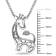Diamond Giraffe Pendant with Chain in Sterling Silver