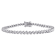 1/2 CT TW Diamond S-Shape Tennis Bracelet in Sterling Silver