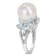 11-12MM Freshwater Cultured Pearl, 1 1/5 CT TGW Aquamarine & Diamond
Ring in Sterling Silver