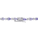4 1/3 CT TGW Tanzanite X-Link Bracelet in Sterling Silver