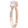 1-4/5 CT DEW Created Moissanite 3-Stone Engagement Ring in 10K Rose Gold