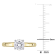 3/4 CT DEW Created Moissanite Solitaire Engagement Ring 14K Yellow Gold
