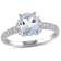 1 CT TGW Aquamarine and Diamond Accent Ring in Sterling Silver