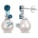 9-10MM Cultured Pearl, London & Sky Blue Topaz with Diamond Accent
Earrings in Sterling Silver