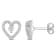 1/3 CT TGW White Topaz and 1/5 CT TW Diamond Open Heart Earrings in
Sterling Silver