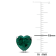 3 CT TGW Heart Shape Created Emerald Stud Earrings in Sterling Silver