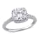 2 CT DEW Created Moissanite and 1/4 CTW Diamond Halo Engagement Ring 14K
White Gold