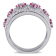 3 CT TGW Created Ruby and Created White Sapphire Floral Vintage Ring in
Sterling Silver