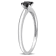 1/4 ct Black Diamond Solitaire Engagement Ring in 14K White Gold