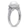 8.5-9MM Freshwater Cultured Pearl and Cubic Zirconia Halo Ring in
Sterling Silver