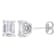 3 1/5 CT TGW Emerald Cut Created White Sapphire Stud Earrings in
Sterling Silver