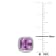 1 3/4 CT TGW Cushion Amethyst Stud Earrings in Sterling Silver