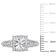 1/5 CT TW Diamond Square Halo Vintage Promise Ring in Sterling Silver