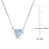 1 CT TGW Sky Blue Topaz and Diamond Accent Heart Swirl Necklace in
Sterling Silver