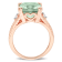 5 5/8 CT TGW Green Quartz and White Topaz Cocktail Ring in Rose Plated
Sterling Silver