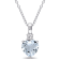 1 5/8 CT TGW Aquamarine and Created White Sapphire Heart Pendant with
Chain in Sterling Silver
