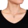 Diamond Heart Pendant with Chain in 18K Yellow Gold Over Sterling Silver