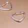 1/4 CT TW Diamond Heart Hoop Earrings in Sterling Silver