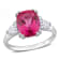 4 1/2 CT TGW Pink Topaz, White Topaz and Diamond Accent 3-Stone Ring in
Sterling Silver