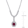 3 3/4 CT TGW Ruby and 2 3/4 CT TW Diamond Lariat Necklace in 14K White Gold
