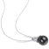 9-9.5MM Black Tahitian Cultured Pearl and Diamond Twist Pendant with
Chain in Sterling Silver