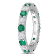 3 1/5 CTW Created Emerald and Created White Sapphire Eternity Band in
Sterling Silver